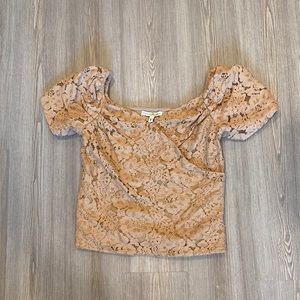 NWOT Express Lace Puff Sleeve Top